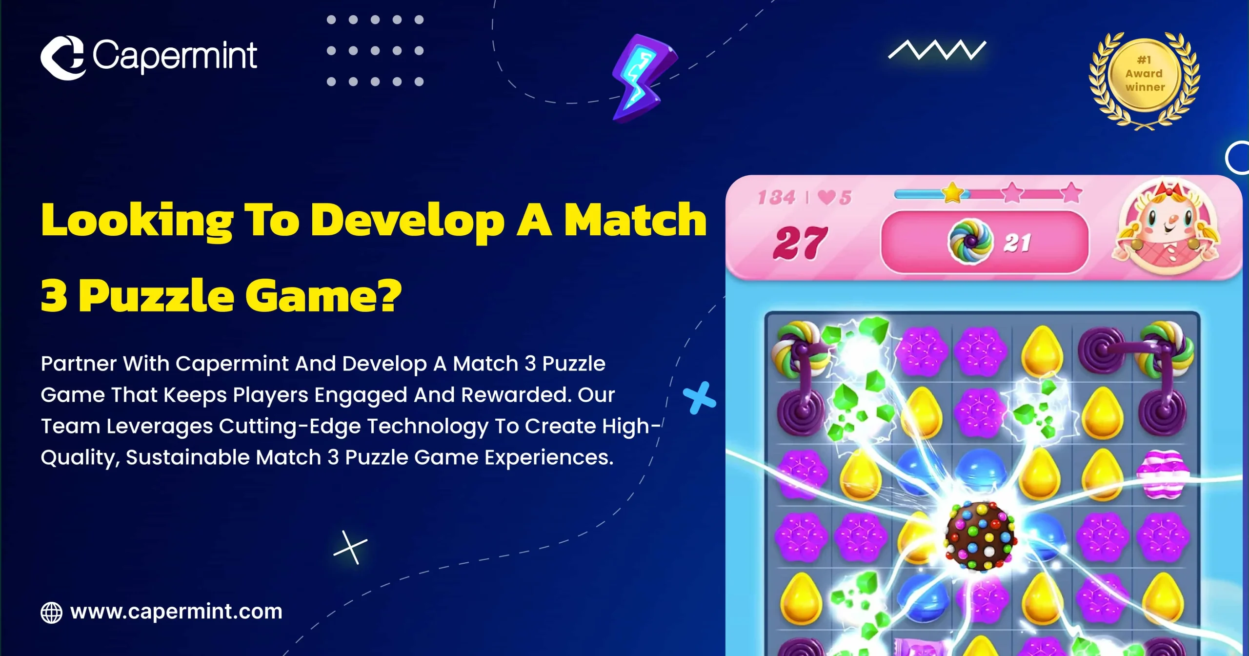 Why Capermint is the Best for Match 3 Puzzle Game Development?