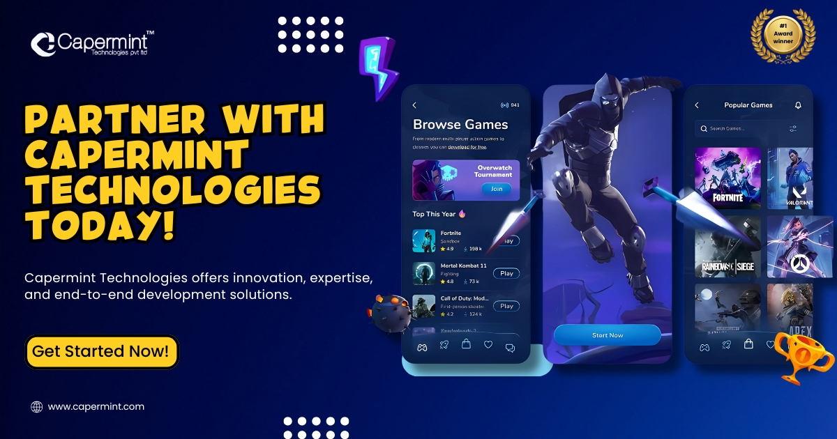 Partner with Capermint Technologies Today. Turn your game idea into reality with top Indian game developers offering end-to-end solutions.